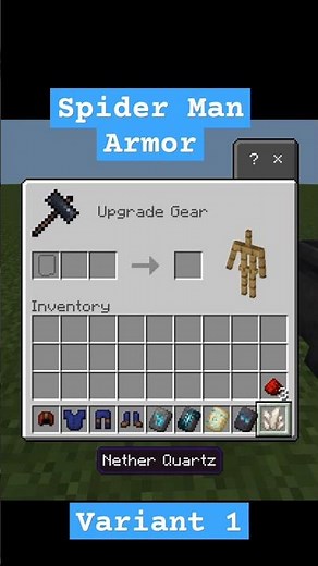 How to make the Spider Man Armor in Minecraft (Variant 1)