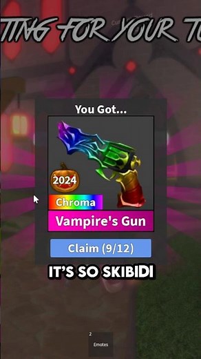 UNBOXING THE CHROMA VAMPIRE GUN 🧛🔫 #roblox #shorts #mm2 #robloxshorts