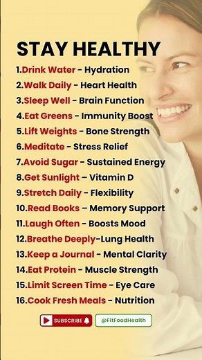 ✅Stay Healthy Every Day with These 16 Simple Habits