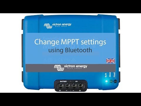 Change MPPT settings using Bluetooth