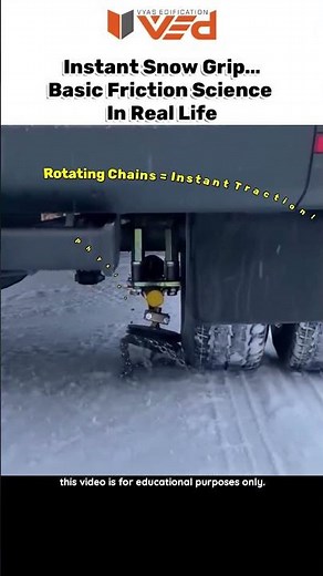 Instant Snow Grip! Rotating Chains Physics Explained ❄🔥 #shorts #viral
