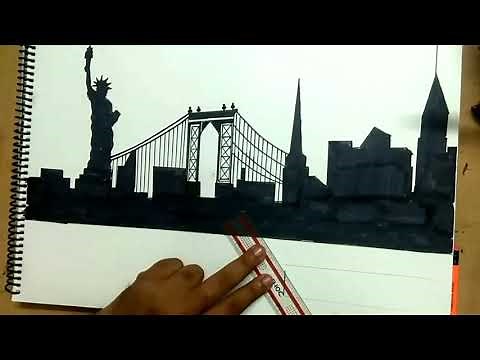 New York City Skyline Drawing