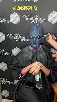 alien girl makeup I made on my girlfriend