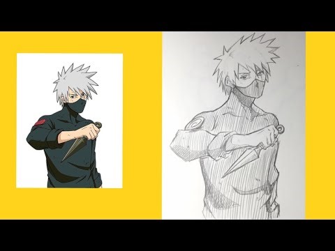 How to Draw Anime Characters in Dynamic Poses | Drawing Kakashi Hatake from Naruto