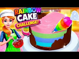 RAINBOW CAKE CHALLENGE 🌈🎂 | Most Satisfying Cake Decorating Game Ever!