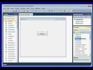Visual Basic 2010 Tutorial - Lesson 1 Install Visual Studio 2010, Hello World App