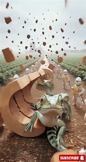 Gecko in a 3D Farm World | Wooden Plank Cinematic Scene | 8K Pixar-Realism Render