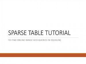 Sparse Table Tutorial