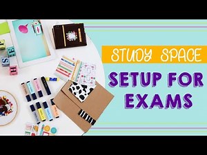 STUDY SPACE SET UP FOR EXAMS|Productive study table setup for exams|