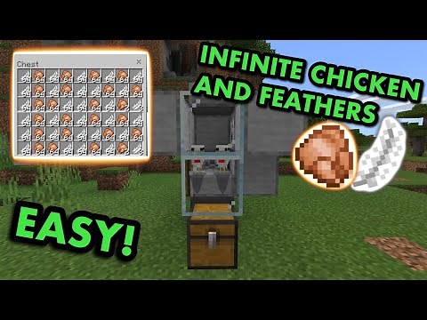 SIMPLE 1.21 AUTOMATIC CHICKEN FARM TUTORIAL in Minecraft Bedrock (MCPE/Xbox/PS4/Switch/Windows10)