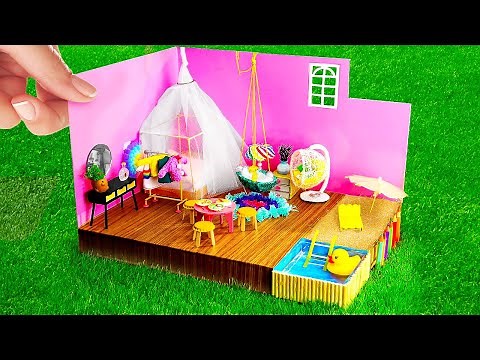 HOW TO BUILD MINIATURE DOLL HOUSE || Best Doll Craft Ideas