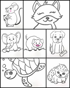 51K views · 4.9K reactions | Let's draw cute animals in simple and easy steps | Drawing Book | Facebook