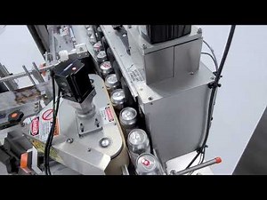 High Speed Water Bottle or Beer Can Labeling System Featuring NEW Continuous motion applicator