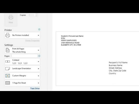 How to Print on an Envelope in Microsoft Word