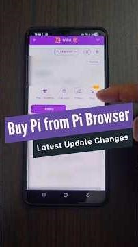 Buy Pi directly from Pi Browser | New Update Changes