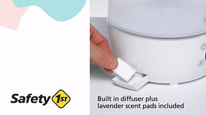 Safety 1st Humid Control Filter Free Humidifier, Detects temperature and humidity levels, White