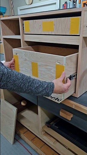 Installing Bottom Drawer Slides #cabinet
