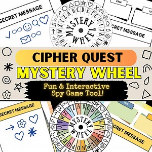 Cipher Wheel for Kids | Printable Decoder Tool for Mystery Games | Secret Code Wheel for Escape Rooms | Spy Party Puzzle Kit | Mystery Wheel - Etsy Australia