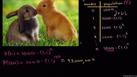 Exponential and logistic growth in populations