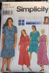 Simplicity 9581 Plus Size Dress Sewing Pattern 1990s (est.) UNCUT – Sizes 26W–32W - Etsy Canada