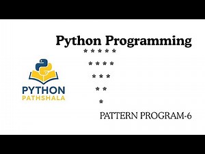 Python Pattern Printing Tutorial in Hindi | Reverse Star Pyramid Pattern | Python Program
