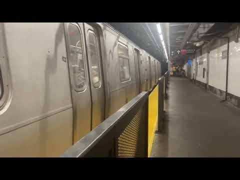 R143 (L) train is arrived me at 1st Avenue Station in NYC Subway