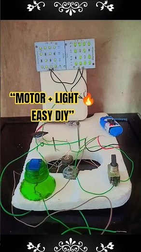 “Simple Science Project with Light, Motor & Battery ⚡💡”