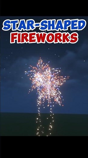 Make 🎆🌟STAR-SHAPED FIREWORKS🌟🎆 in Minecraft! #shorts #minecraft #tutorial