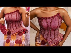 Trendy Bustier top with Pointed neckline and Basque waistline. How to cut/sew with pattern drafting