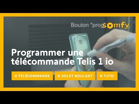 Comment programmer la télécommande pour volet roulant Telis 1 IO ? | Somfy
