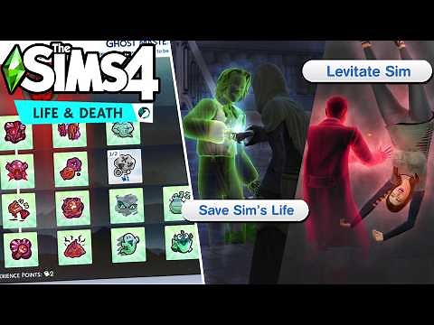 The Sims 4 Life & Death: ALL 35 NEW GHOST ABILITIES & FEATURES
