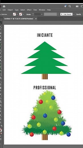 Desenhe ÁRVORE DE NATAL PERFEITA no Illustrator com estas DICAS! 🎄✨