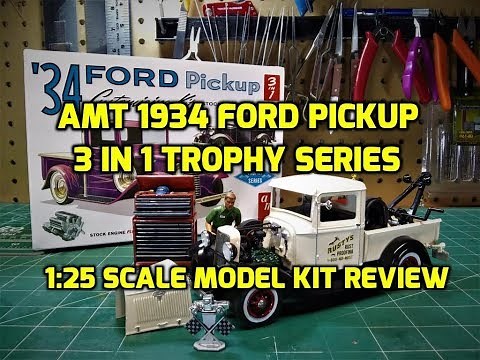 AMT 1934 Ford Pickup 1/25 Scale Model Kit Build Review AMT1120