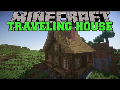 Minecraft: TRAVELING HOUSE MOD (PICK UP STRUCTURES AND MOVE THEM!) Mod Showcase