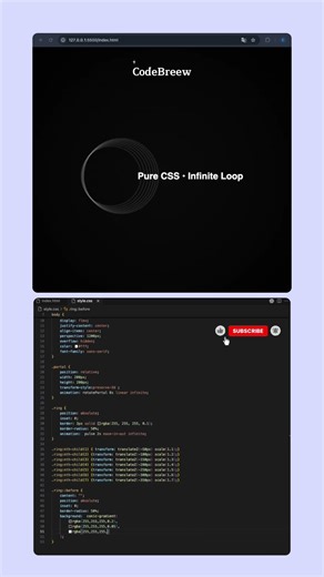 Infinite Loop Portal Animation | HTML CSS | CodeBrew UI Illusion