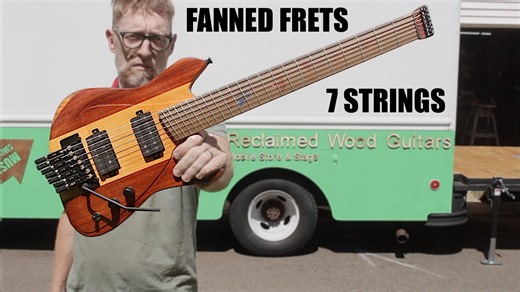 I Made a Fanned Fret, Headless 7 String Guitar - My First!