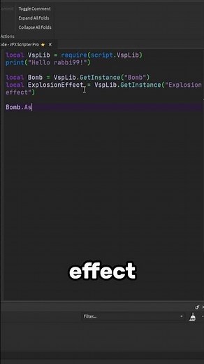 How To Script A Bomb Explosion VFX | Roblox Tutorial #shorts #short