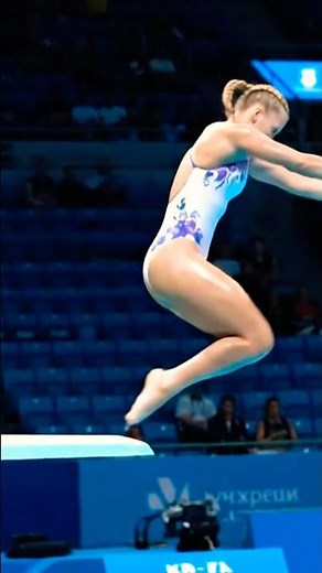 Gymnast Jumps Into The Pool! 🏊‍♀️ Incredible Strength & Grace!