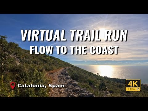 4K Virtual Treadmill Run – Flow to the Coast | Steep Climbs & Ridge Views