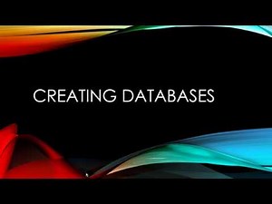 Creating Databases