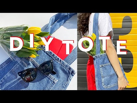MAKE A TOTE BAG FROM JEANS | Sewing Project for Beginners