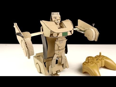 Remote Control Car Robot Transformer - DIY from Cardboard
