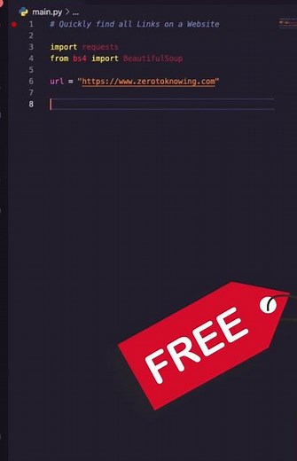 Python Web Scraping Tutorial: Extract Links with BeautifulSoup #pythontutorial #shorts