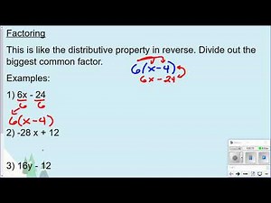 Factoring (Factor Linear Expressions)