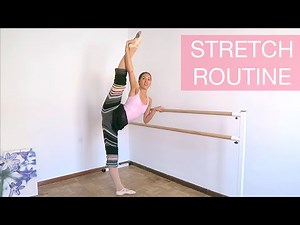 STRETCH ROUTINE - How I get flexible for ballet class | natalie danza