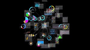 Dynamic data visualization dashboard showcasing analytics, graphs, and charts for insightful