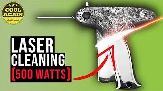 Incredible 500W laser cleaning on old syringe