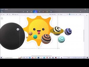SOLAR system from Paint step by step