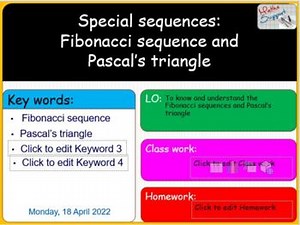 Fibonacci sequence and Pascal's triangle