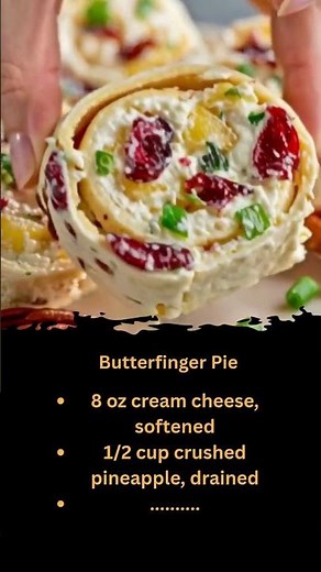 Pineapple Cranberry Cream Cheese Party Pinwheels